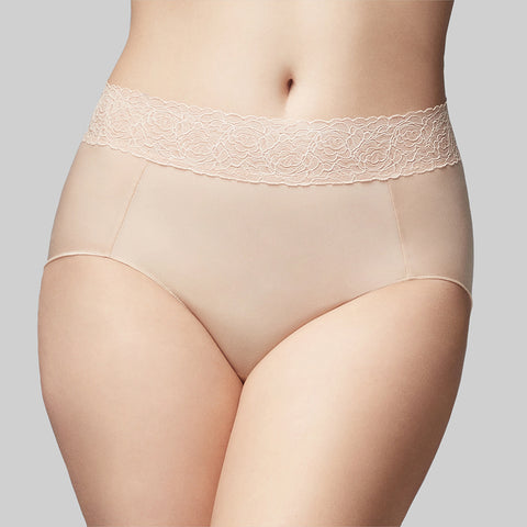 Classic Smooth Midi Brief - Nude