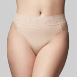 Classic Smooth Hi Cut Brief - Nude