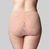 Lacies Hi Cut Brief - Rose Beige