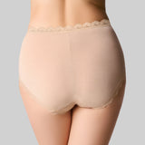 Bamboo Lights Hi Cut Brief - Latte