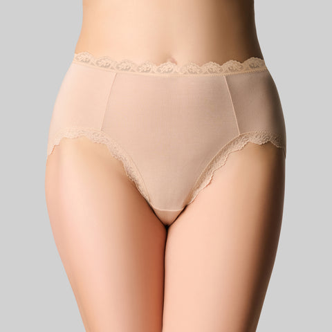 Bamboo Lights Hi Cut Brief - Latte
