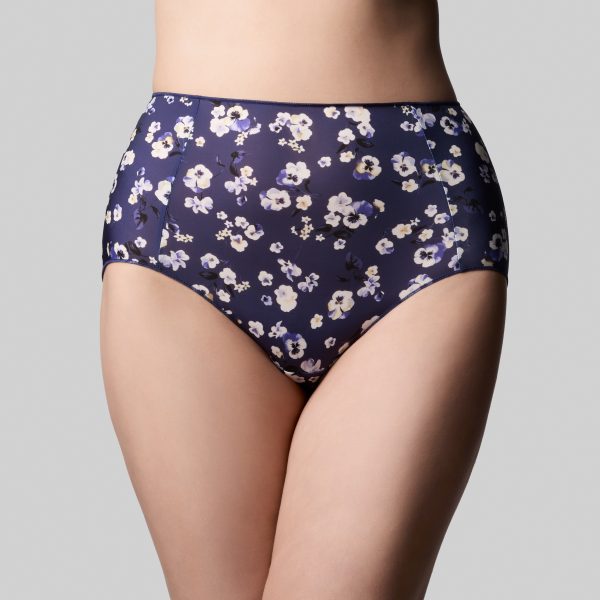 Classic Full Brief - Indigo Pansy