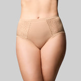 Bamboo & Lace Full Brief - Nude