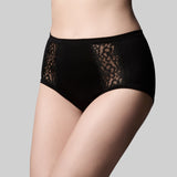 Bamboo & Lace Full Brief - Black