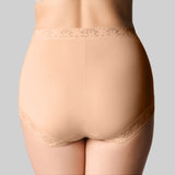 Micro & Lace Full Brief - Buff