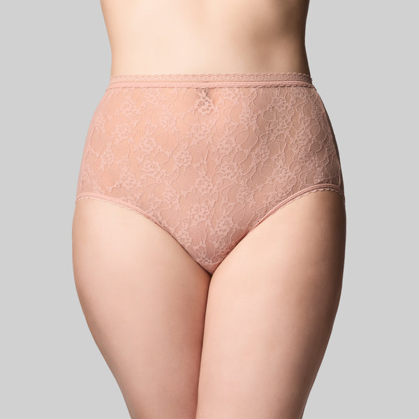 Lacies Full Brief - Rose Beige