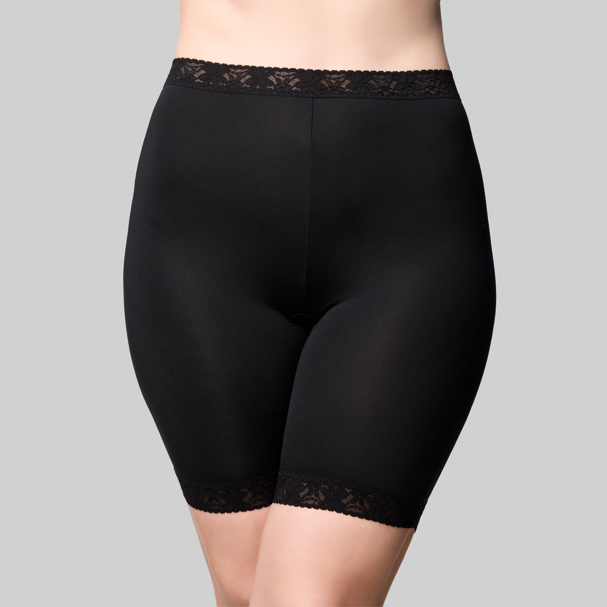 Micro & Lace Anti-Chafing Short - Black