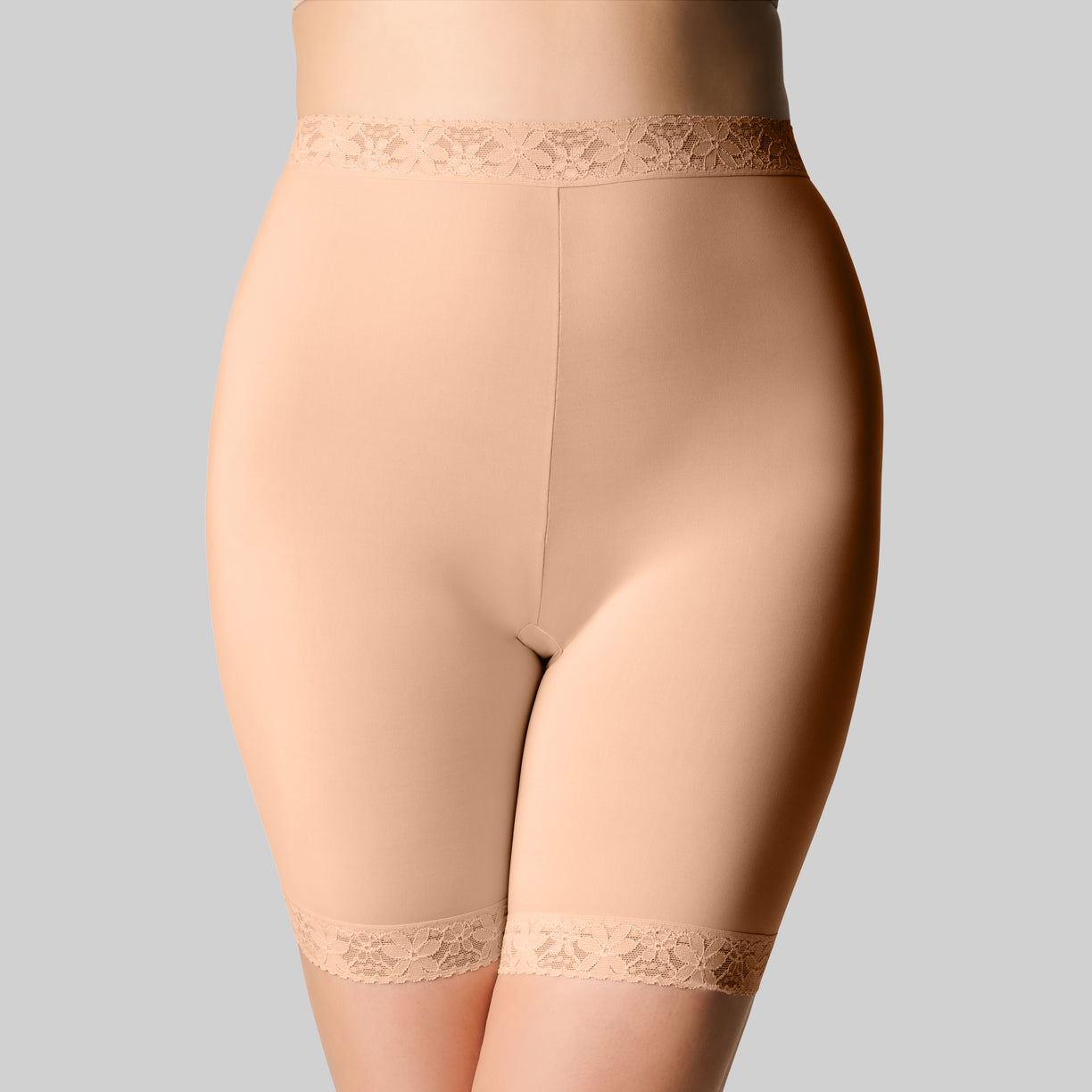 Micro & Lace Anti-Chafing Short - Buff