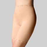 Cotton & Lace Anti Chafing Short - Buff