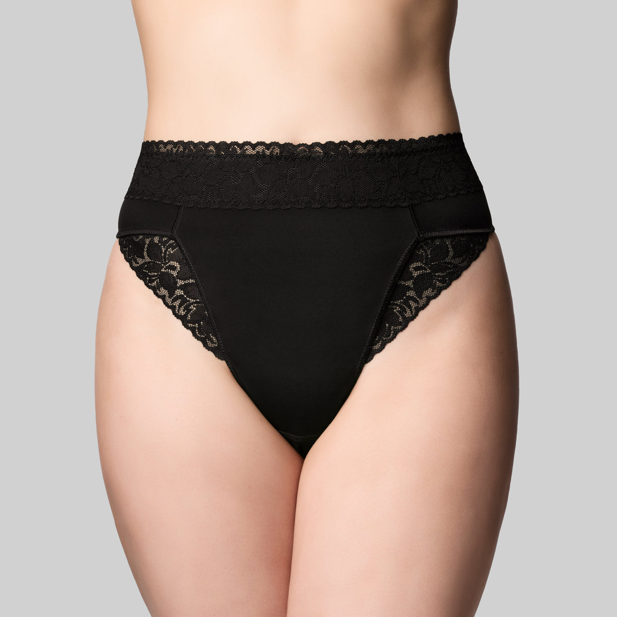 Tummy Smooth Hi Waist G-String - Black