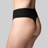 Tummy Smooth Hi Waist G-String - Black