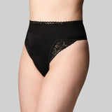 Tummy Smooth Hi Waist G-String - Black