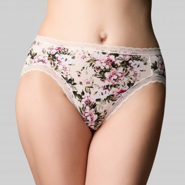 Classic Cotton Hi Cut Brief - Heirloom Rose