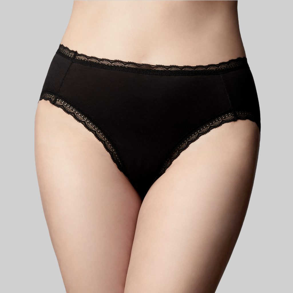 Classic Cotton Hi Cut Brief - Black