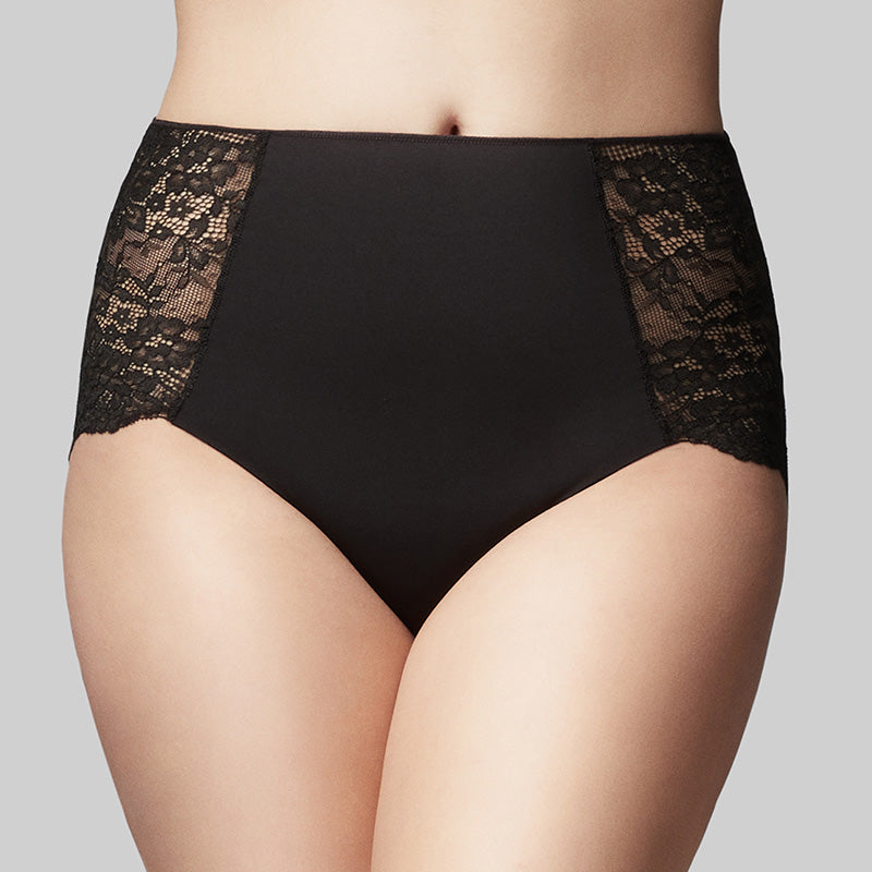 Precision Lace Full Brief - Black