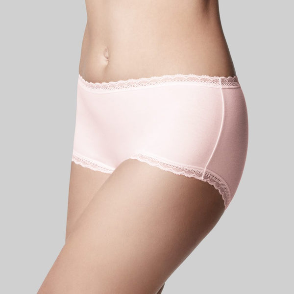 Classic Cotton Boyshort - Tea Rose Pink