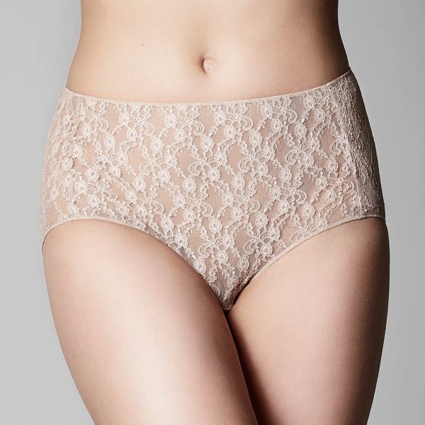 Classic Lace Full Brief - Nude