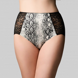 Precision Lace Full Brief - Ivory Snake