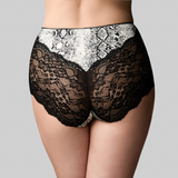 Precision Lace Full Brief - Ivory Snake