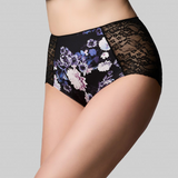 Precision Lace Full Brief - Midnight Blooms
